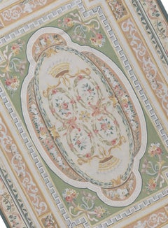 17th Century Traditional French Aubusson Style Flat-Weave Rug