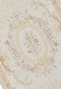 17th Century Traditional French Aubusson Style Flat-Weave Rug