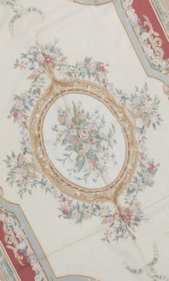 17th Century Traditional French Aubusson Style Flat-Weave Rug