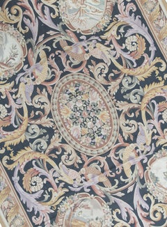 17th Century Traditional French Aubusson Style Flat-Weave Rug
