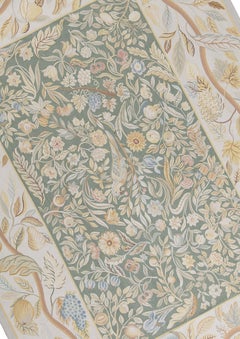 17th Century Traditional French Aubusson Style Flat-Weave Rug