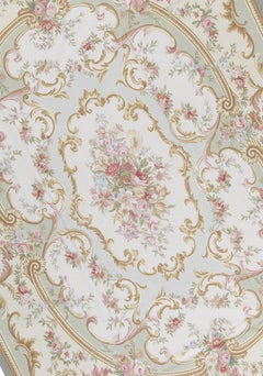 17th Century Traditional French Aubusson Style Flat-Weave Rug