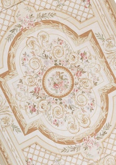 17th Century Traditional French Aubusson Style Flat-Weave Rug
