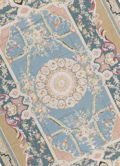 17th Century Traditional French Aubusson Style Flat-Weave Rug