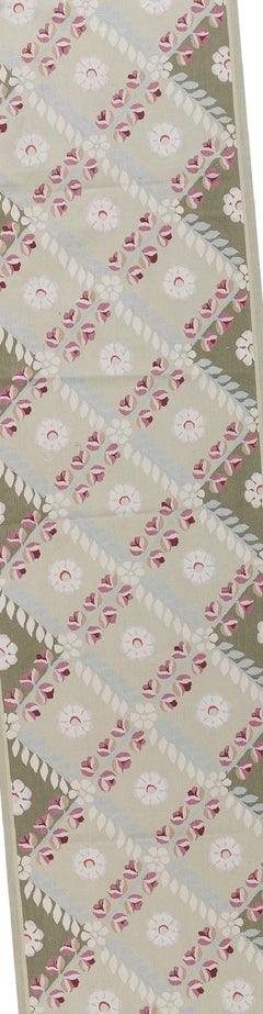 17th Century Traditional French Aubusson Style Flat-Weave Rug