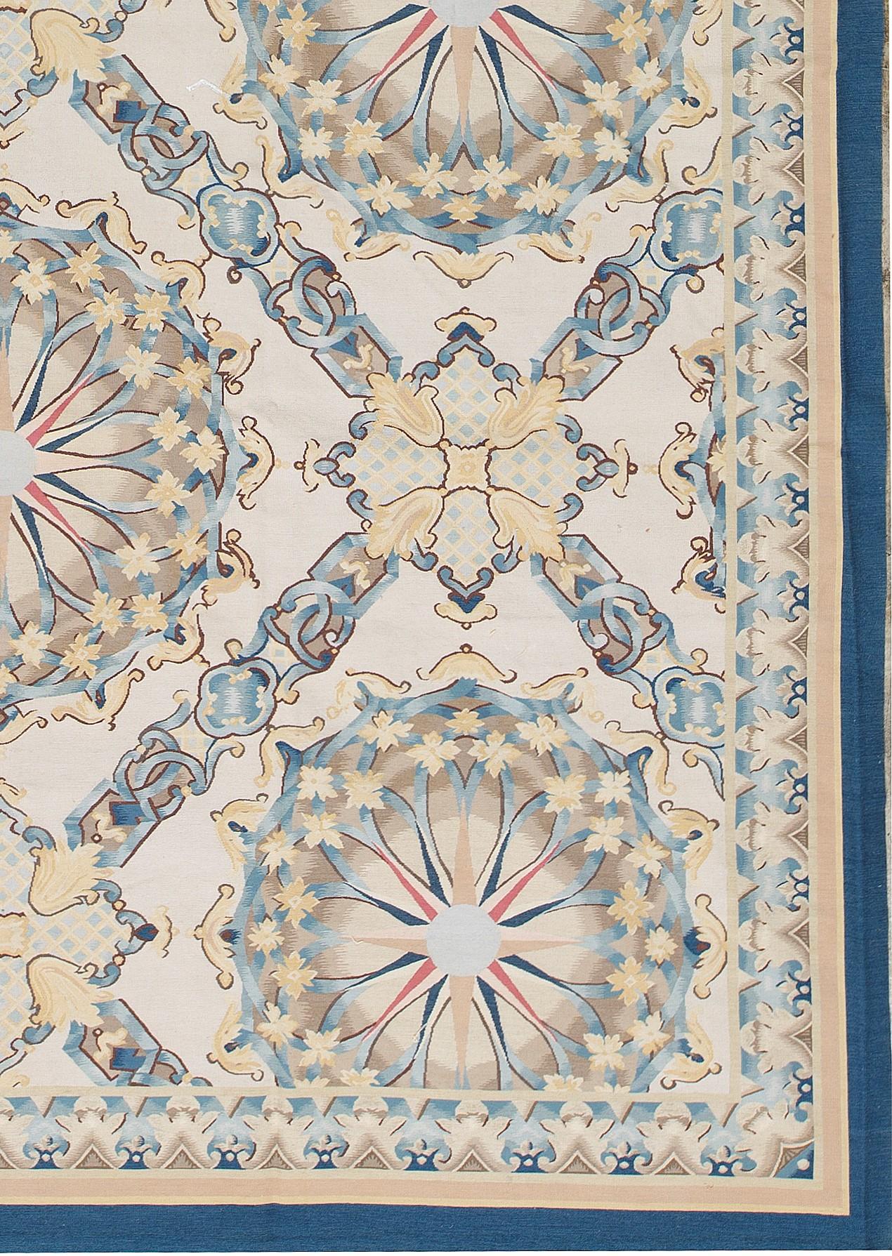 Chinois Tapis traditionnel français du 17ème siècle de style Aubusson à tissage plat en vente