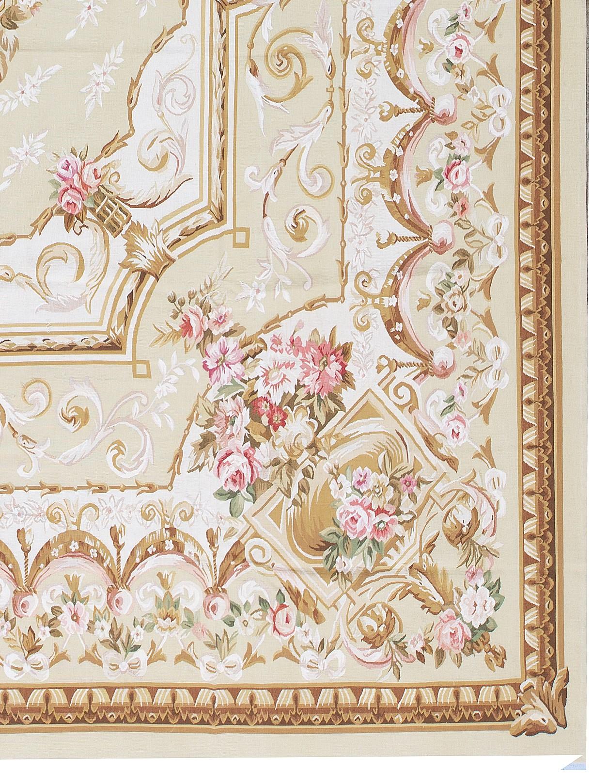 Chinois Tapis traditionnel français du 17ème siècle de style Aubusson à tissage plat en vente