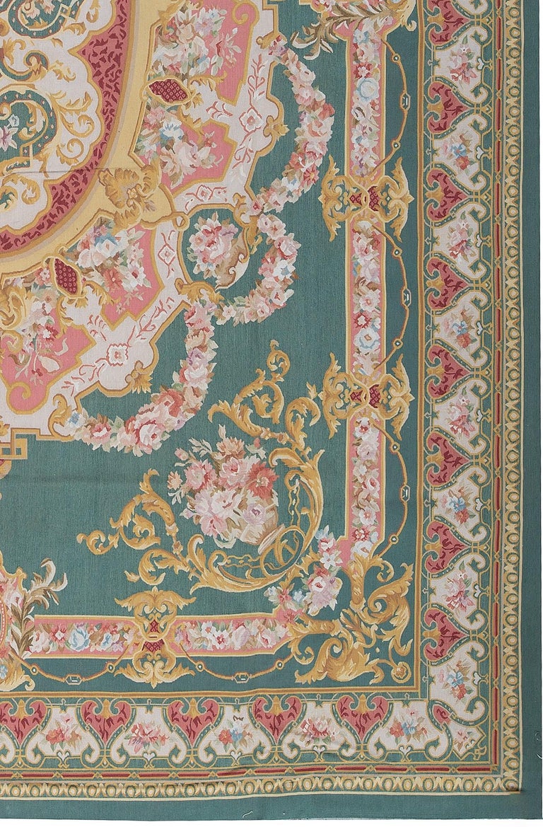 17th Century Traditional French Aubusson Style FlatWeave Rug For Sale