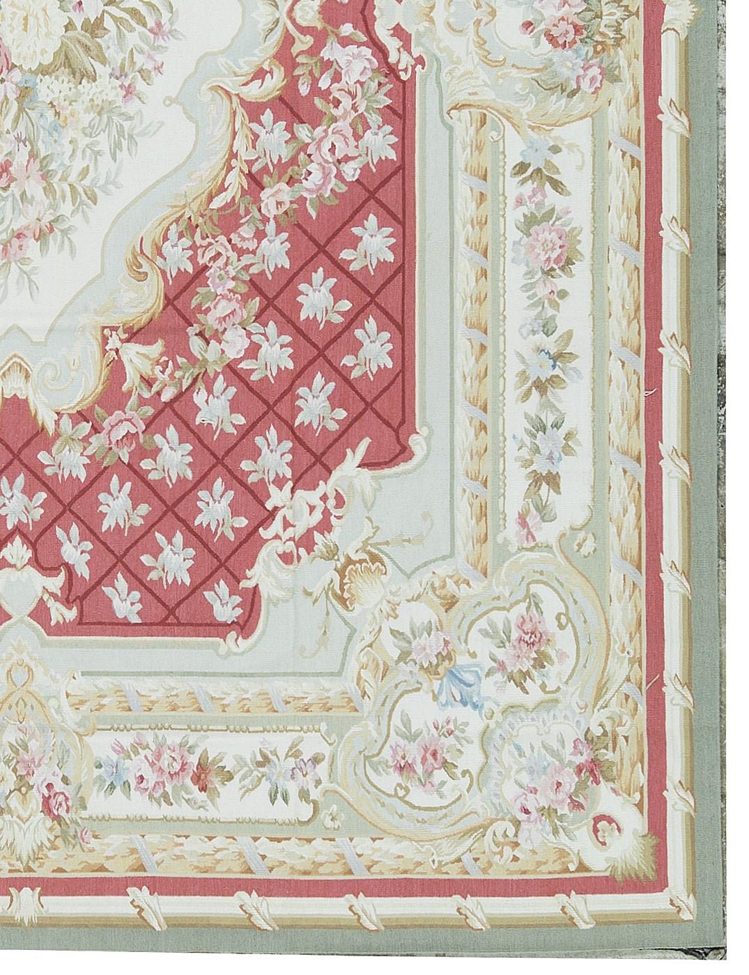 Chinois Tapis traditionnel français du 17ème siècle de style Aubusson à tissage plat en vente