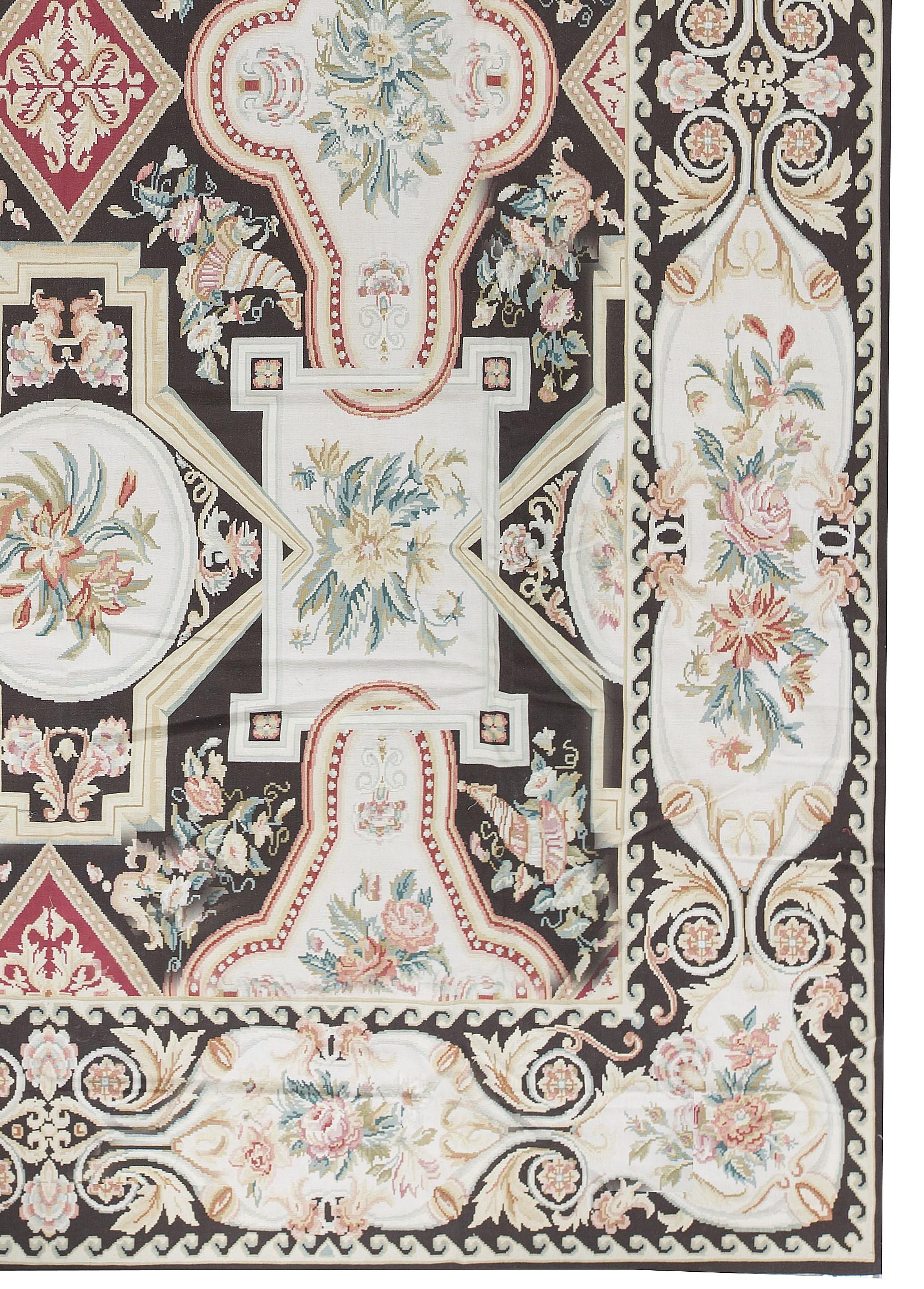 Traditioneller französischer Flachgewebe-Teppich im Aubusson-Stil aus dem 17. Jahrhundert (Chinesisch) im Angebot