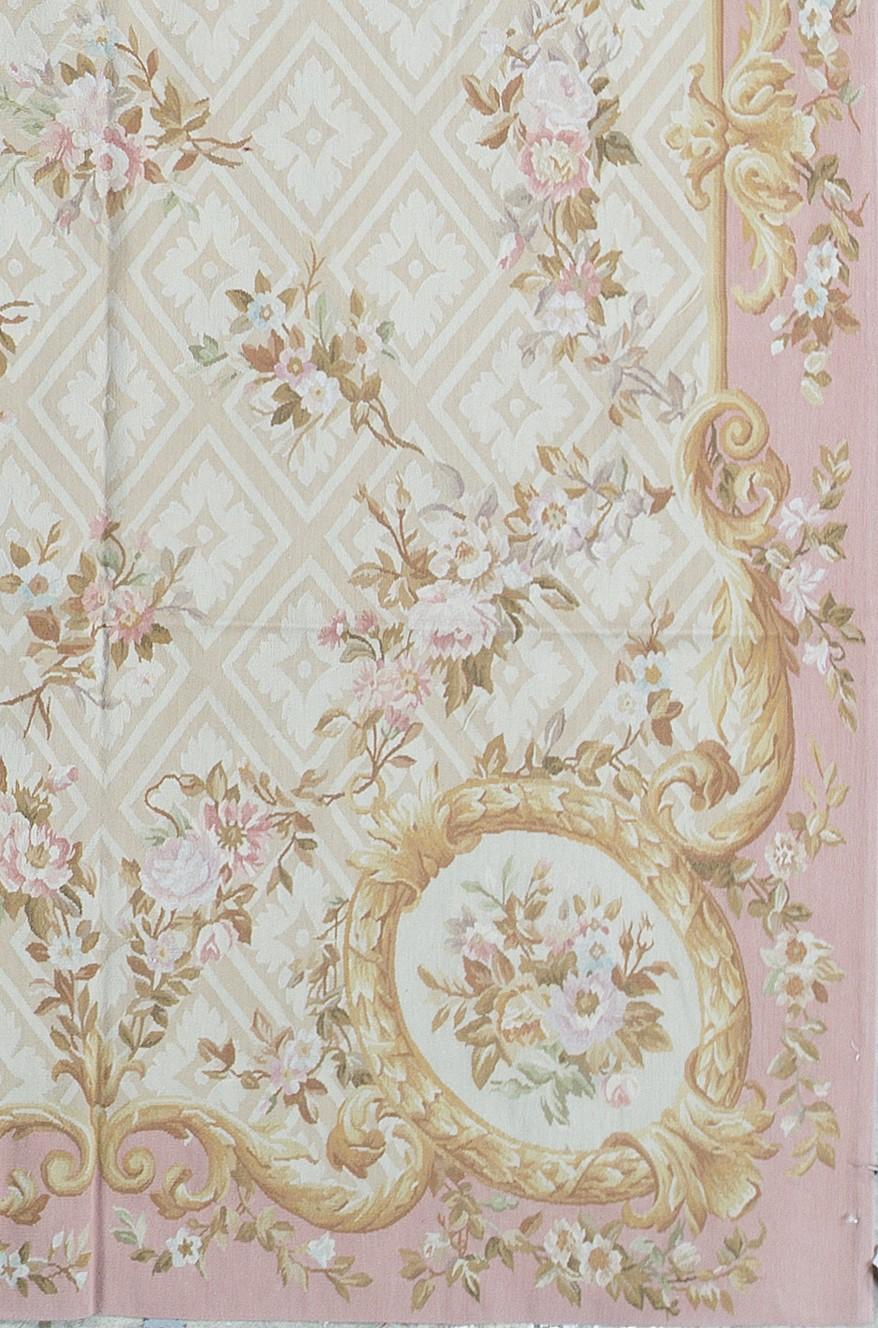 Cinese Tappeto tradizionale francese del XVII secolo a trama piatta in stile Aubusson in vendita