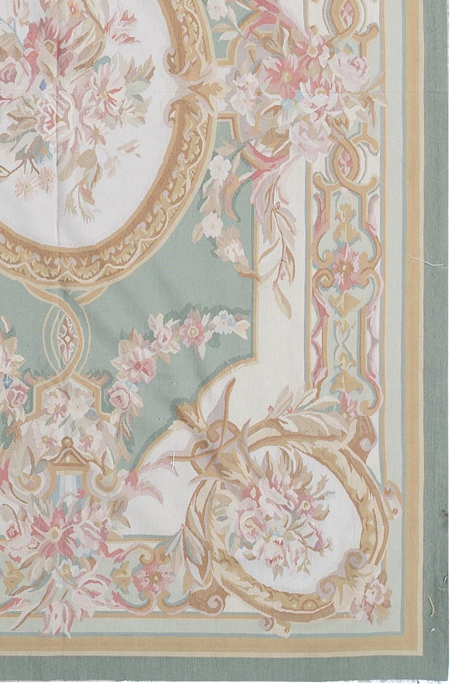 Chinois Tapis traditionnel français du 17ème siècle de style Aubusson à tissage plat en vente