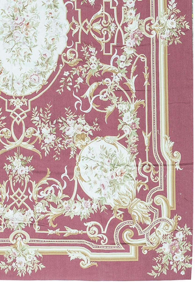 Traditioneller Flachgewebeteppich im französischen Aubusson-Stil aus dem 17. Jahrhundert (Chinesisch) im Angebot