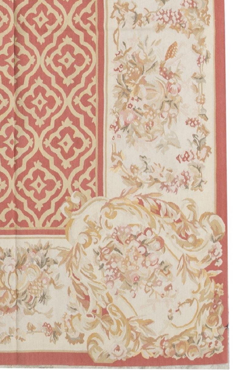 Chinois Tapis traditionnel français du 17ème siècle de style Aubusson à tissage plat en vente
