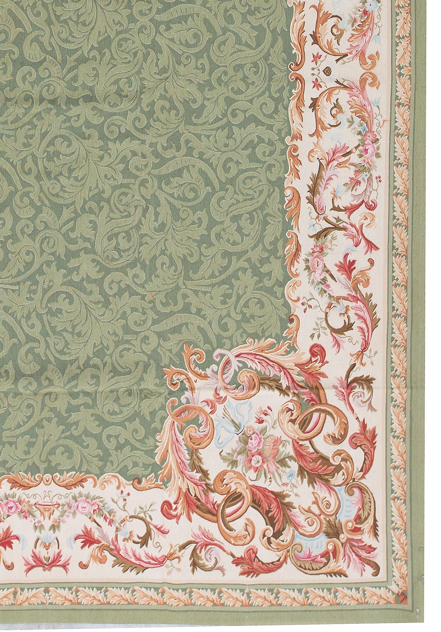 Tissé à la main Tapis traditionnel français du 17ème siècle de style Aubusson à tissage plat en vente