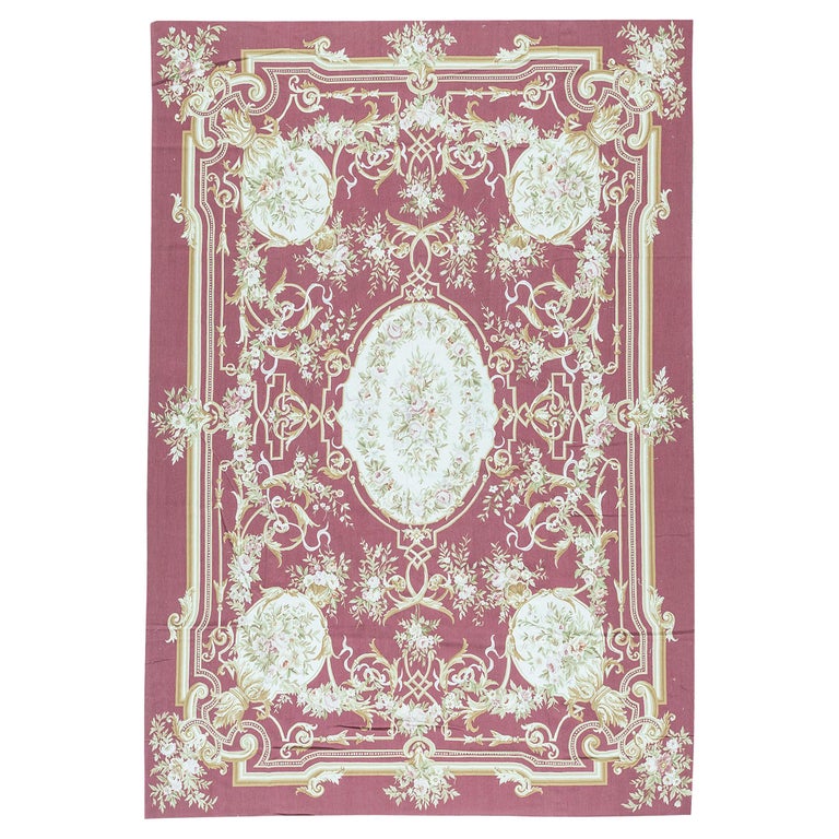 17th Century Traditional French Aubusson Style FlatWeave Rug For Sale