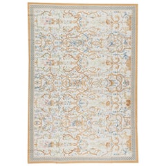 17th Century Traditional French Aubusson Style Flat-Weave Rug