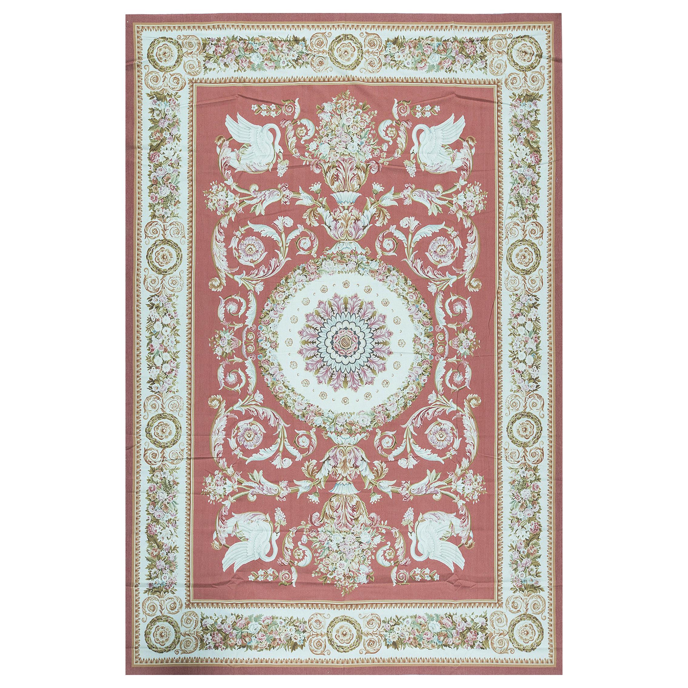 17th Century Traditional French Aubusson Style Flat-Weave Rug