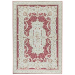 Traditional French Aubusson Style Flat-Weave Rug