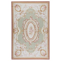 17th Century Traditional French Aubusson Style Flat-Weave Rug