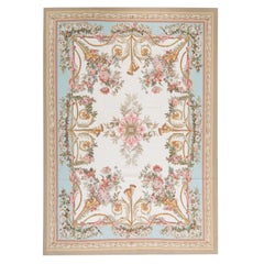 17th Century Traditional French Aubusson Style Flat-Weave Rug