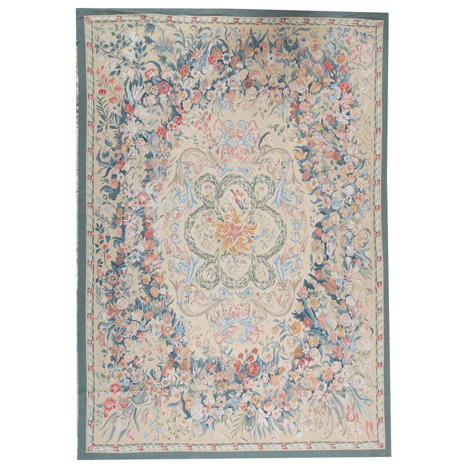 17th Century Traditional French Aubusson Style Flat-Weave Rug For Sale ...
