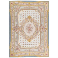 Alfombra tradicional francesa de tejido plano estilo Aubusson del siglo XVII