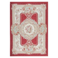 Alfombra tradicional francesa de tejido plano estilo Aubusson del siglo XVII