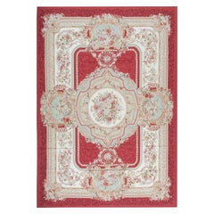 Tapis traditionnel français du 17ème siècle de style Aubusson à tissage plat