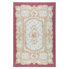 Alfombra tradicional francesa de tejido plano estilo Aubusson del siglo XVII