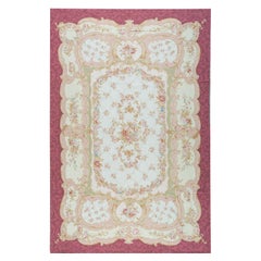 Tapis traditionnel français du 17ème siècle de style Aubusson à tissage plat