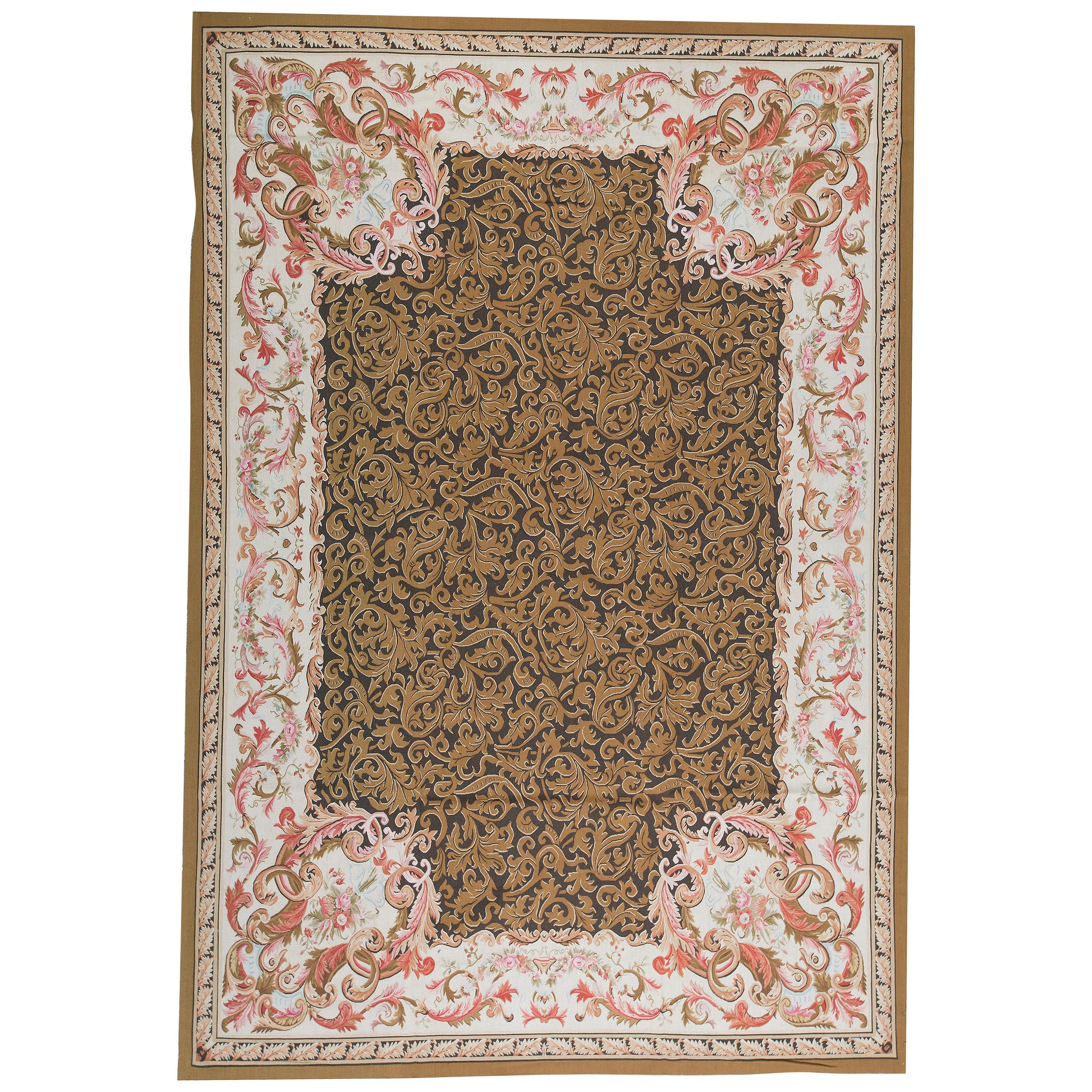 Traditioneller Flachgewebeteppich im französischen Aubusson-Stil aus dem 17. Jahrhundert