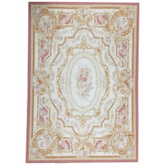 Tapis traditionnel français du 17ème siècle de style Aubusson à tissage plat