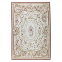 Alfombra tradicional francesa de tejido plano estilo Aubusson del siglo XVII