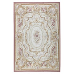 Tapis traditionnel français du 17ème siècle de style Aubusson à tissage plat