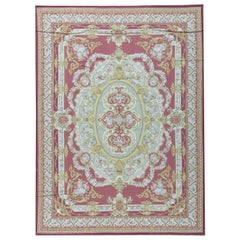 Tapis traditionnel français du 17ème siècle de style Aubusson à tissage plat