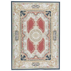 17th Century Traditional French Aubusson Style Flat-Weave Rug