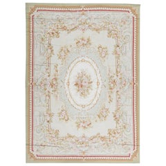 Alfombra tradicional francesa de tejido plano estilo Aubusson del siglo XVII
