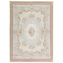 Tapis traditionnel français du 17ème siècle de style Aubusson à tissage plat