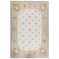 Alfombra tradicional francesa de tejido plano estilo Aubusson del siglo XVII