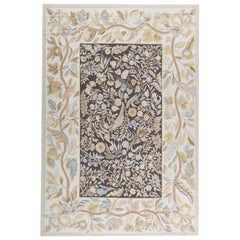Alfombra tradicional francesa de tejido plano estilo Aubusson del siglo XVII