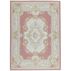 Tapis traditionnel français du 17ème siècle de style Aubusson à tissage plat