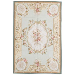 Vintage 17th Century Traditional French Aubusson Style Flat-Weave Rug