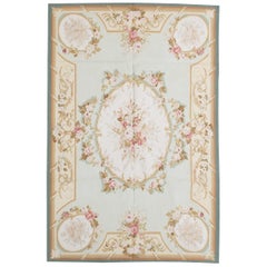 Alfombra tradicional francesa de tejido plano estilo Aubusson del siglo XVII