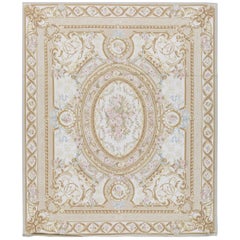 Tapis traditionnel français du 17ème siècle de style Aubusson à tissage plat