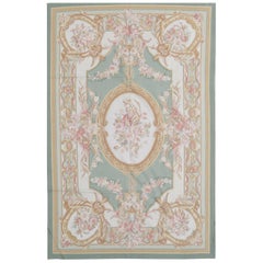Alfombra tradicional francesa de tejido plano estilo Aubusson del siglo XVII