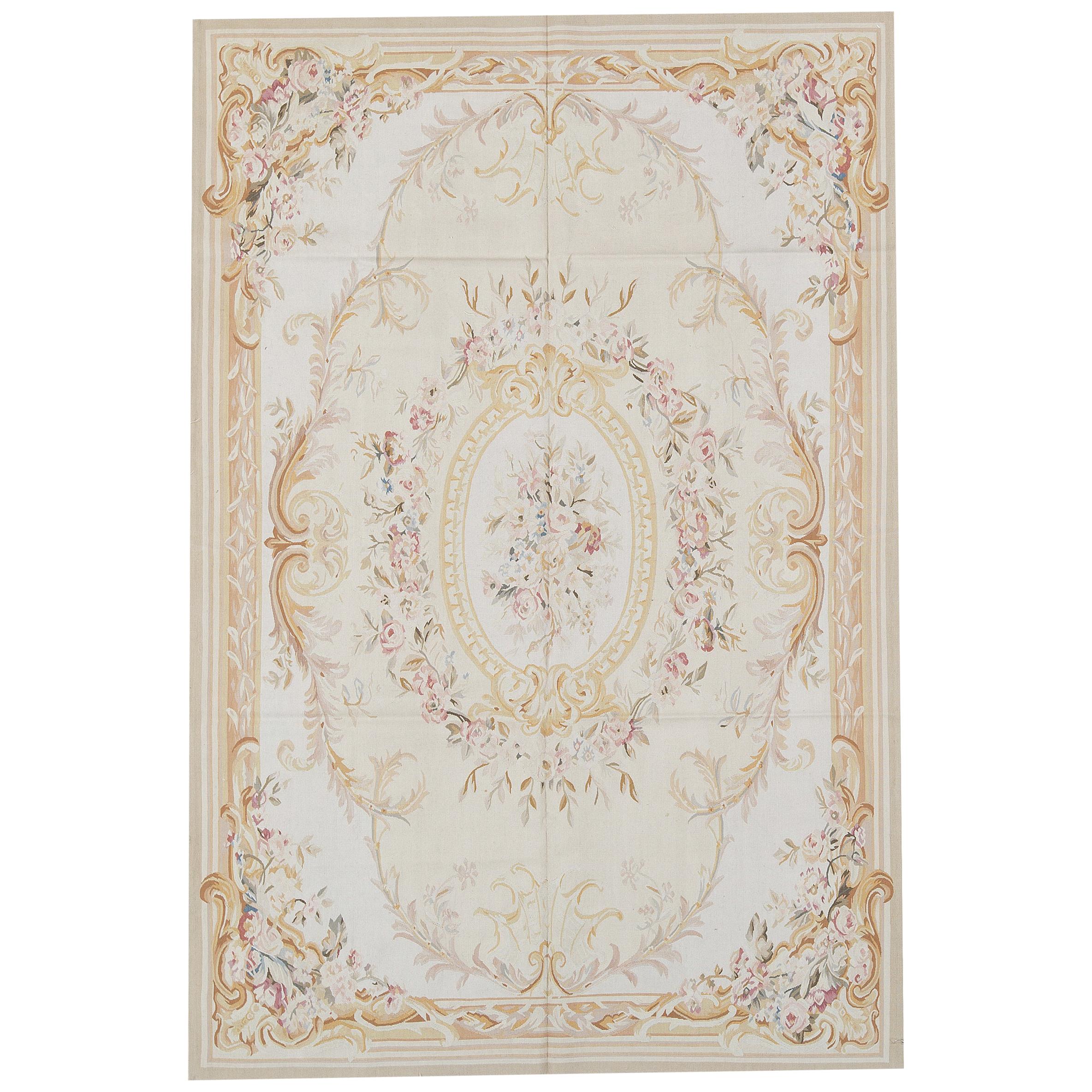 Tappeto tradizionale francese del XVII secolo a trama piatta in stile Aubusson in vendita