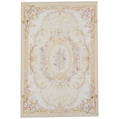 Tapis traditionnel français du 17ème siècle de style Aubusson à tissage plat