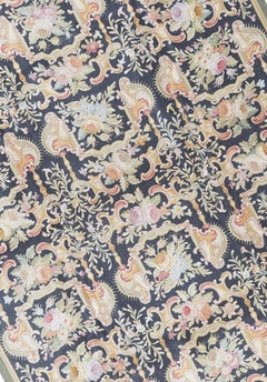 17th Century Traditional French Aubusson Style Flat-Weave Rug