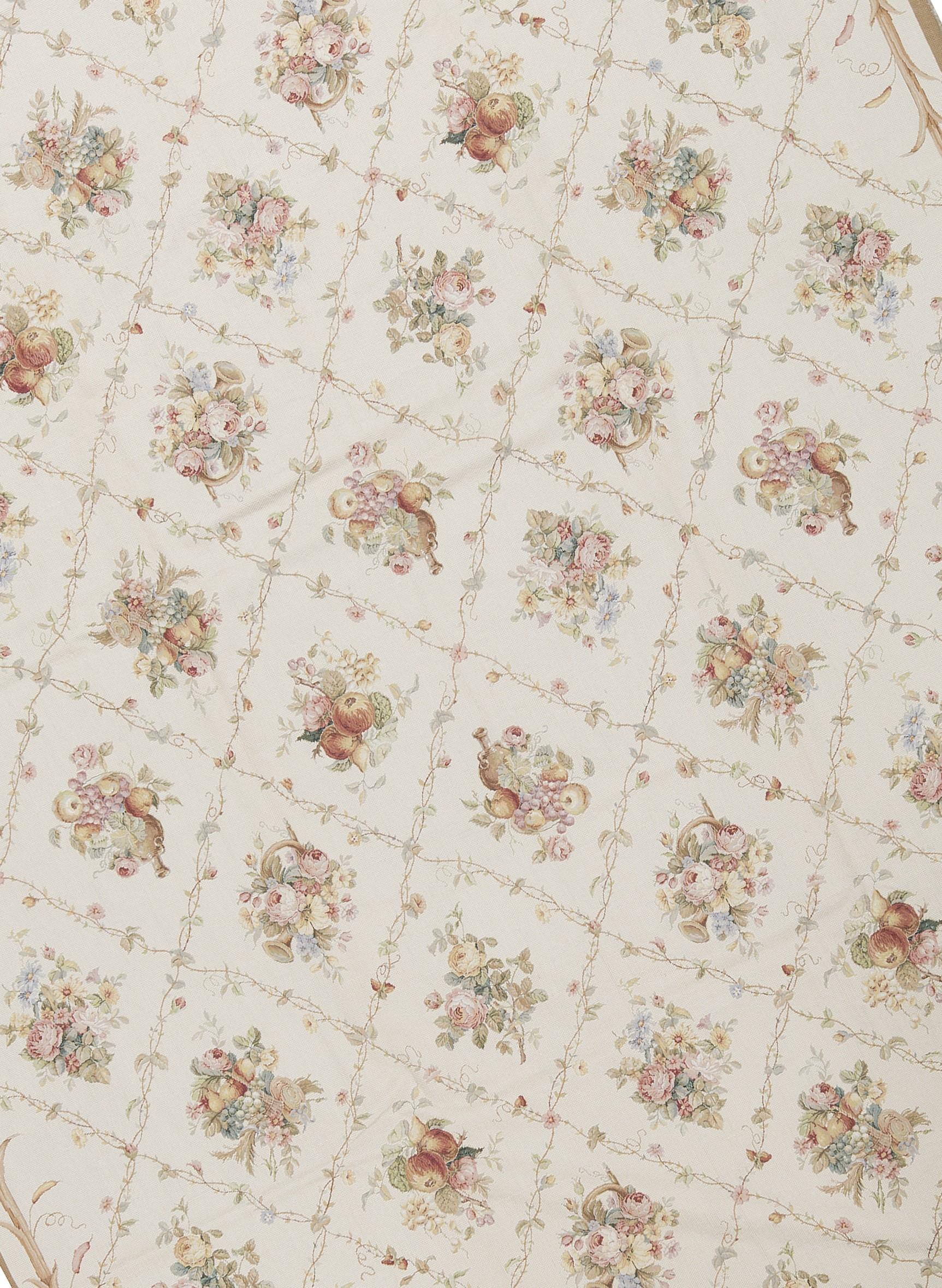 Handwoven recreation of the Classic French flat-weave Aubusson rugs that have been found in the finest homes and palaces since the late 17th century. Size: 11' 1'' x 16' 2''.